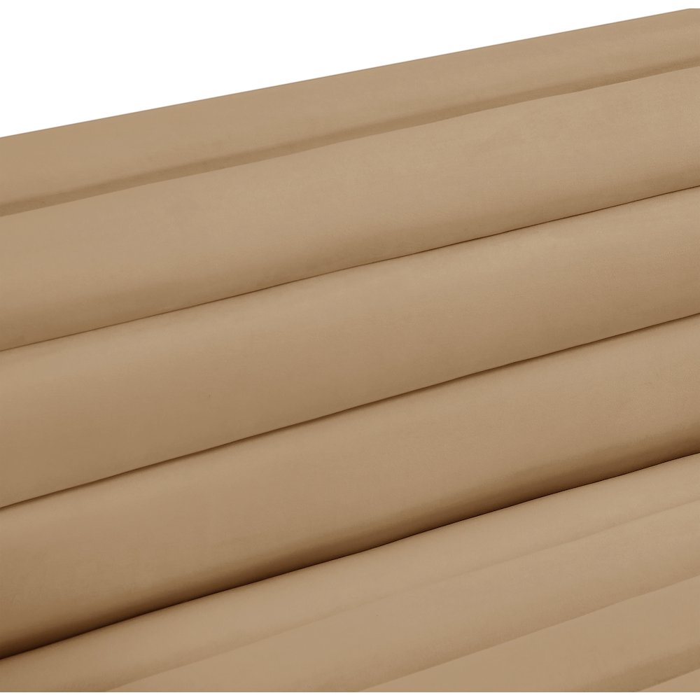 Cascade Camel Velvet Fabric Sofa. Picture 13