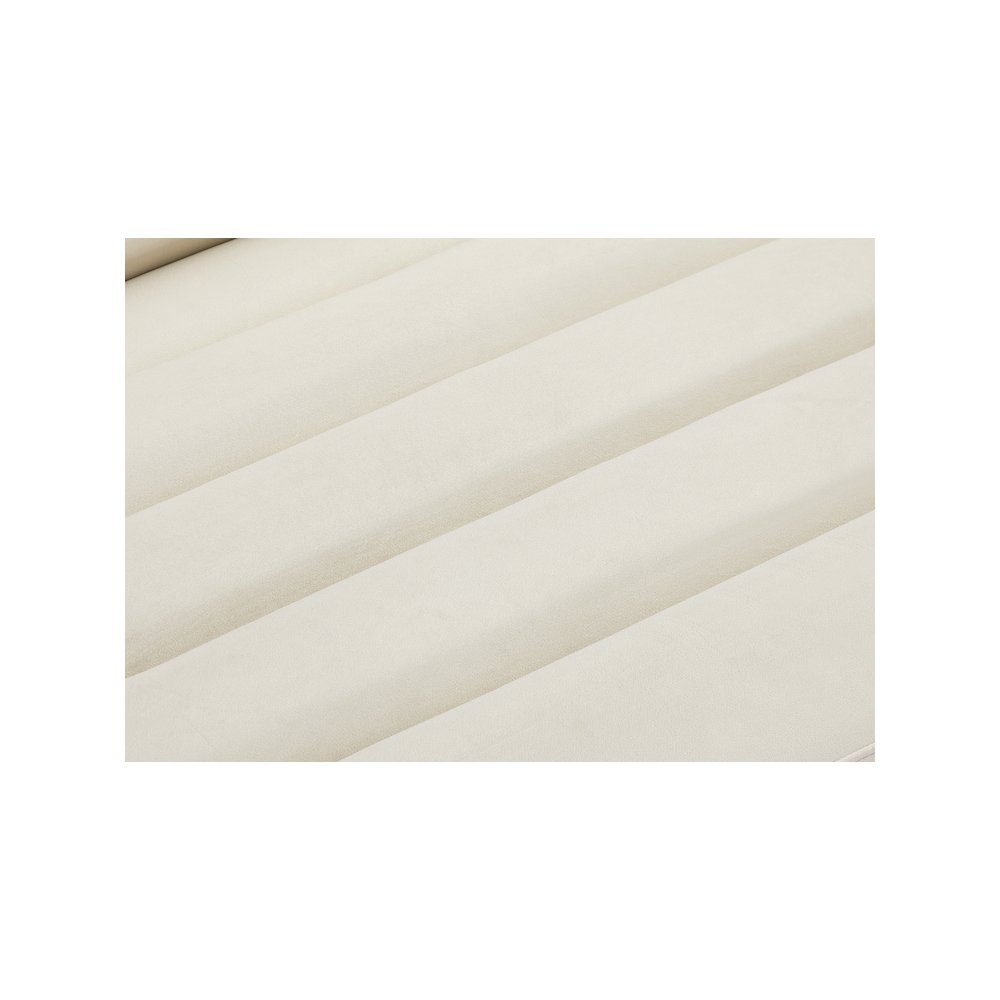 Cascade Cream Velvet Fabric Loveseat. Picture 12