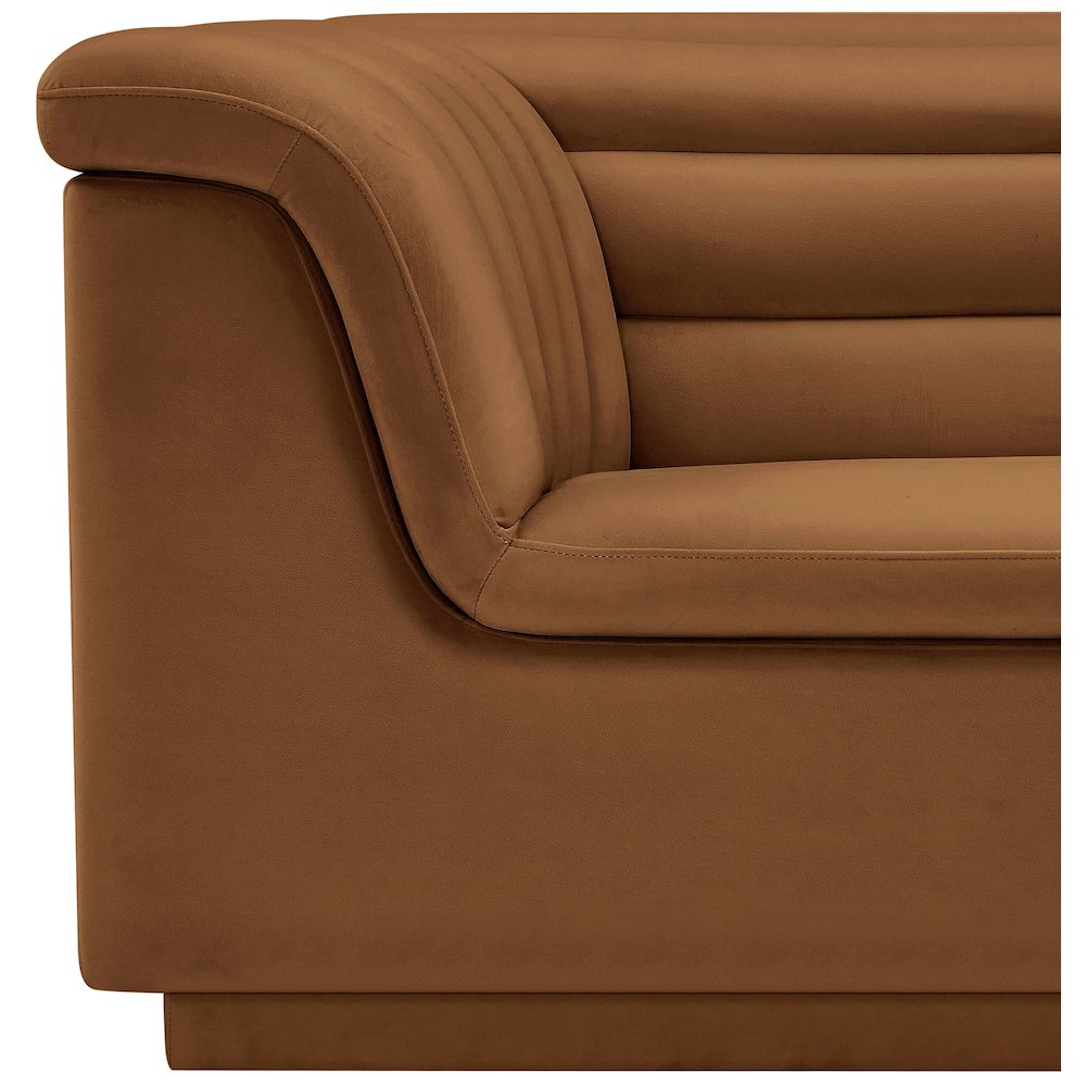 Cascade Saddle Velvet Fabric Chair. Picture 11