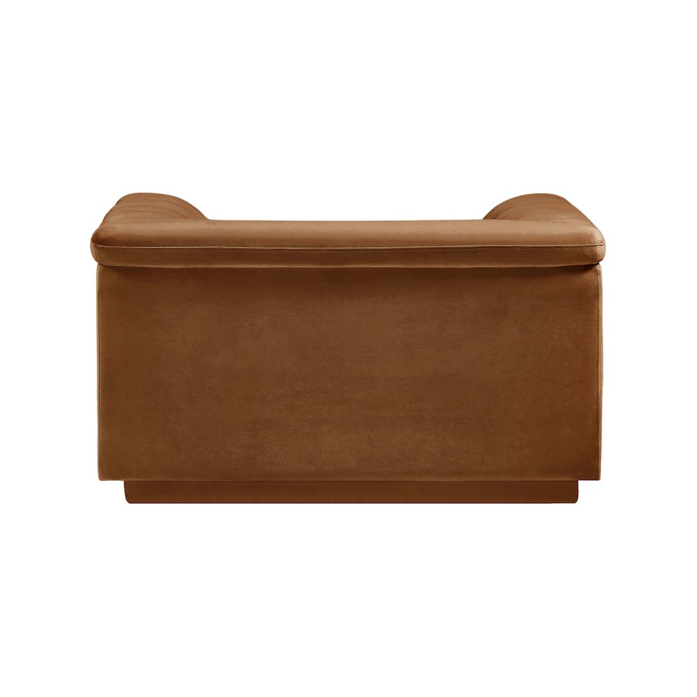Cascade Saddle Velvet Fabric Chair. Picture 3
