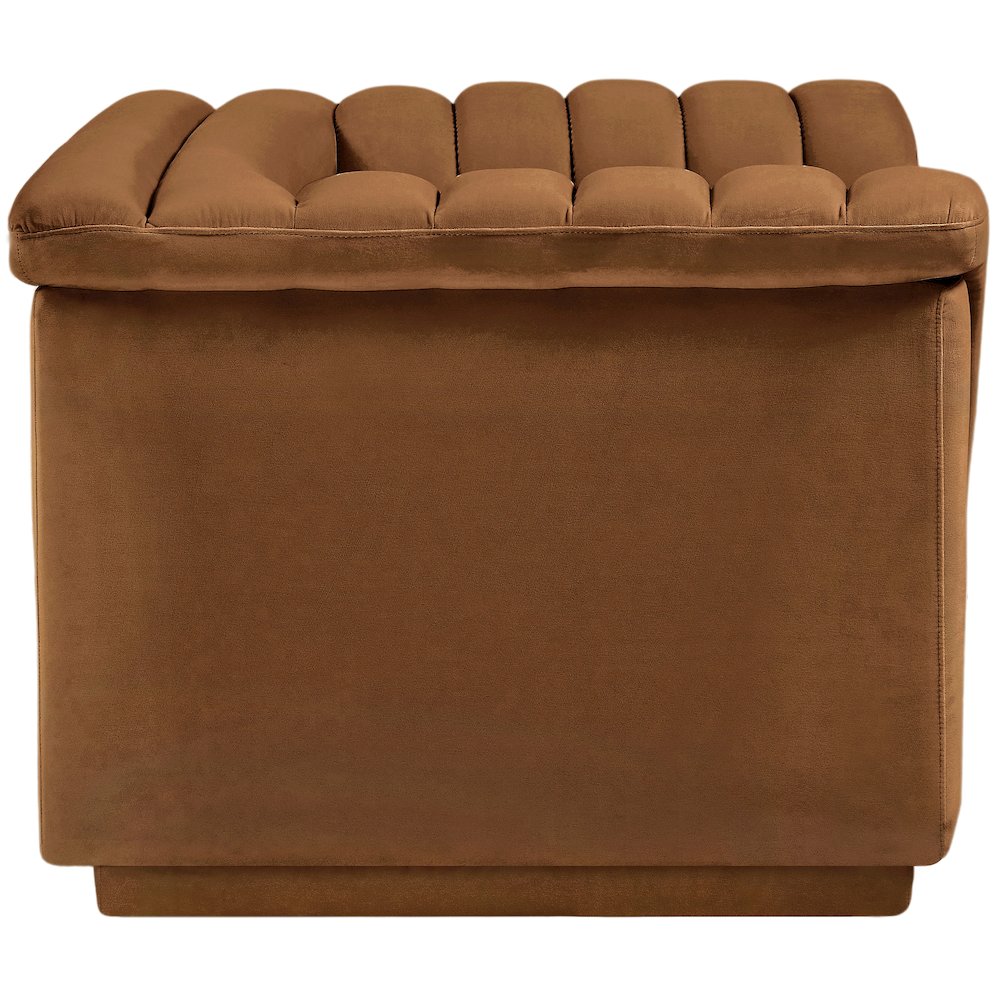 Cascade Saddle Velvet Fabric Chair. Picture 7