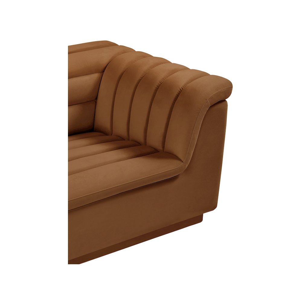 Cascade Saddle Velvet Fabric Chair. Picture 8