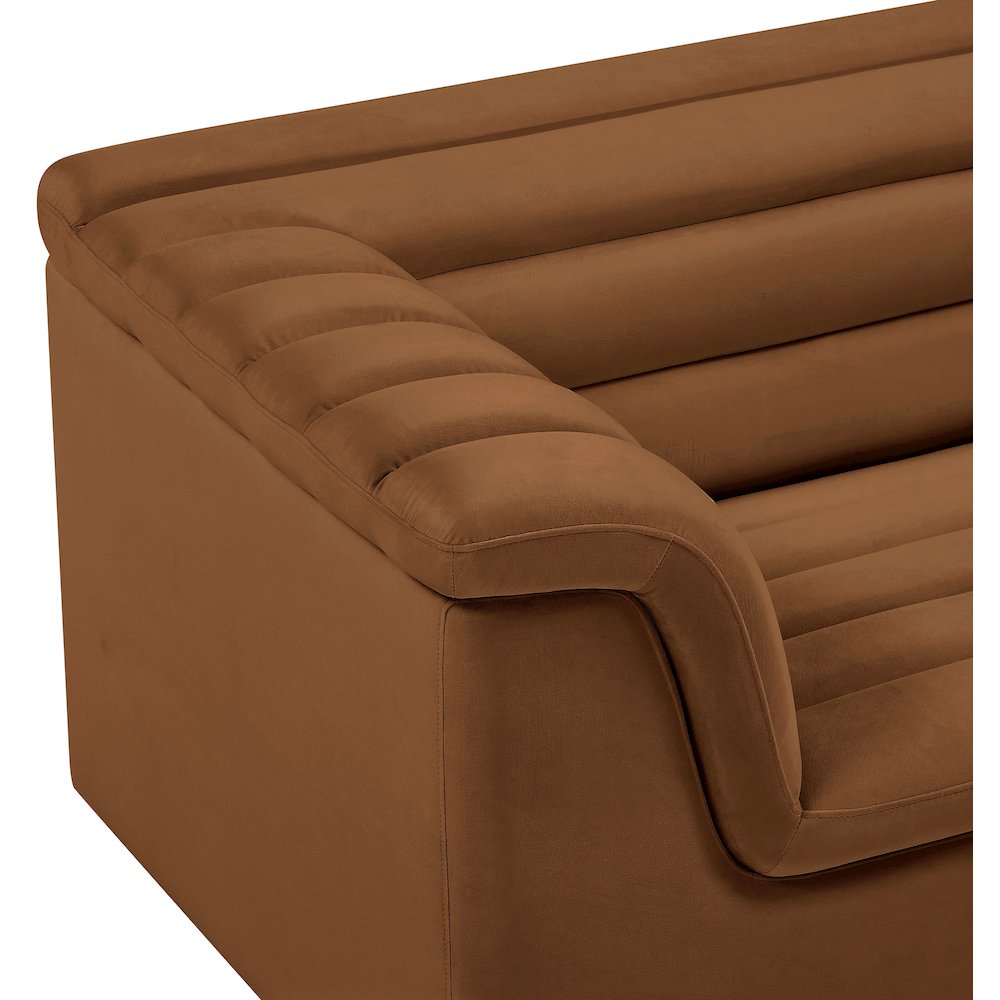 Cascade Saddle Velvet Fabric Chair. Picture 9