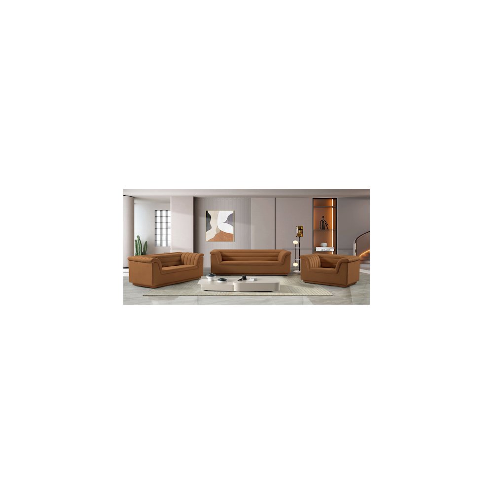 Cascade Saddle Velvet Fabric Loveseat. Picture 16