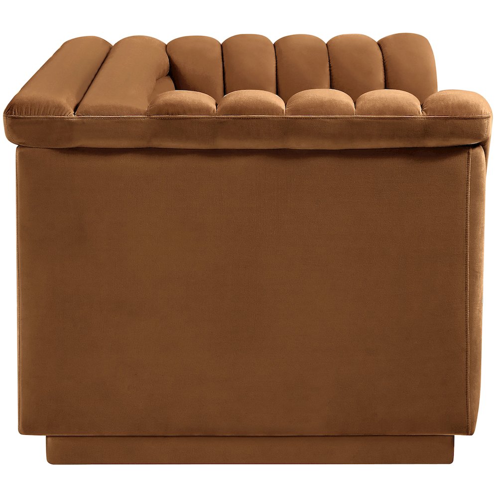 Cascade Saddle Velvet Fabric Loveseat. Picture 7