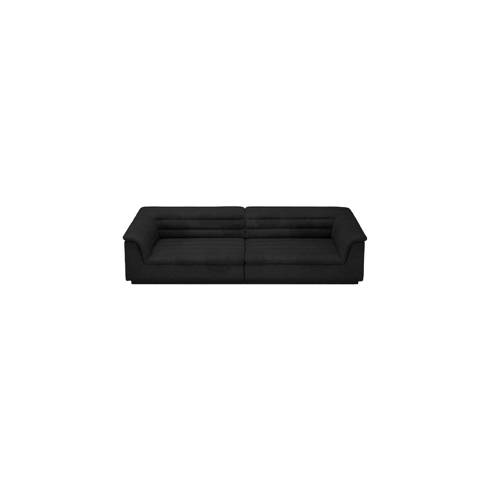 Cascade Black Boucle Fabric Modular Sofa. Picture 4