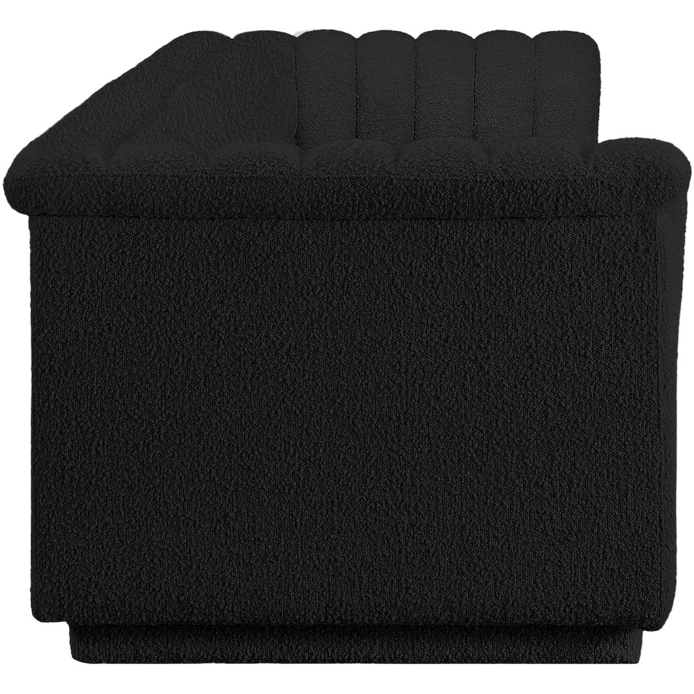 Cascade Black Boucle Fabric Modular Sofa. Picture 6