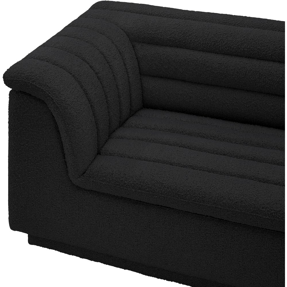 Cascade Black Boucle Fabric Modular Sofa. Picture 7