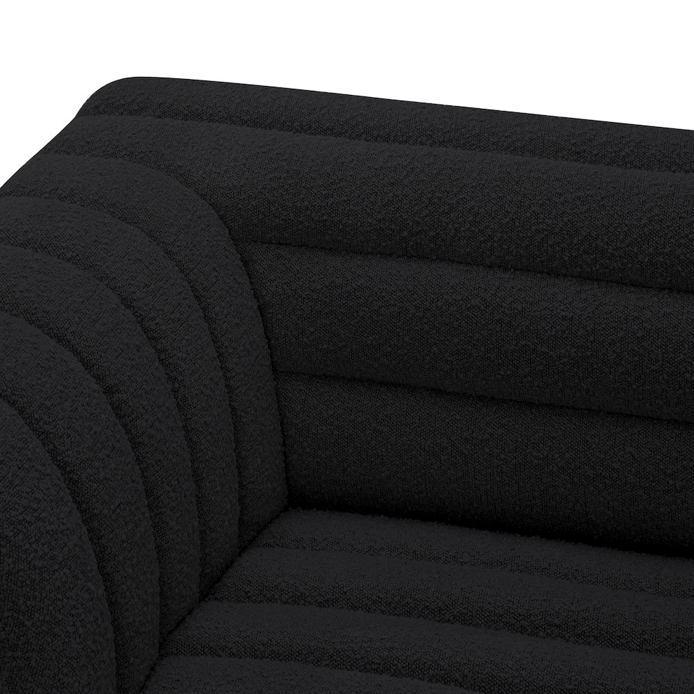Cascade Black Boucle Fabric Modular Sofa. Picture 8