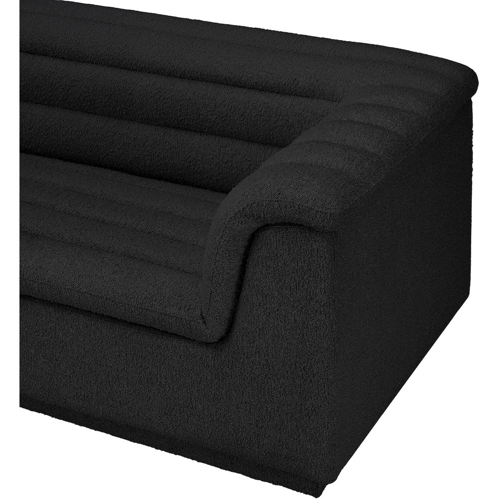 Cascade Black Boucle Fabric Modular Sofa. Picture 9