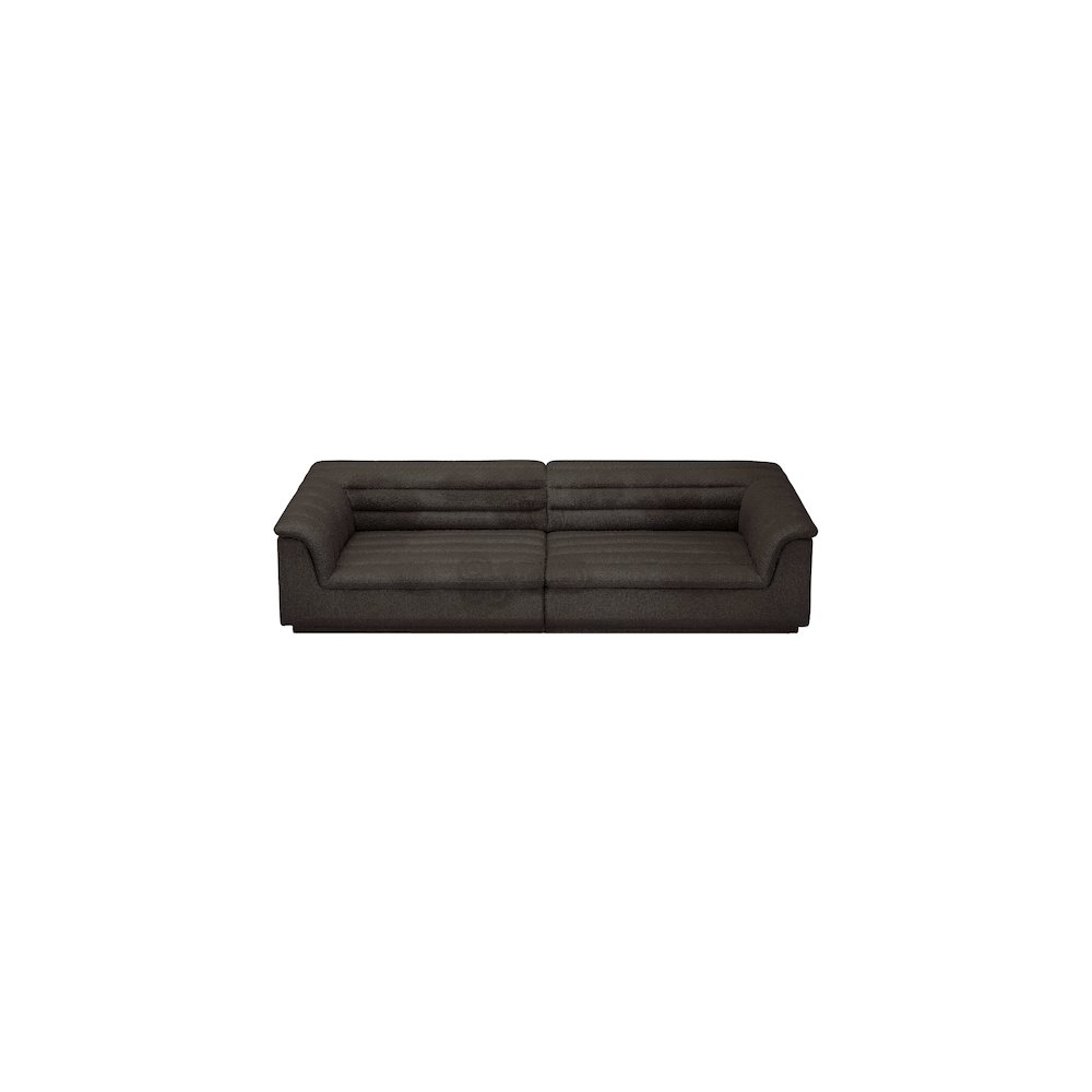 Cascade Brown Boucle Fabric Modular Sofa. Picture 4