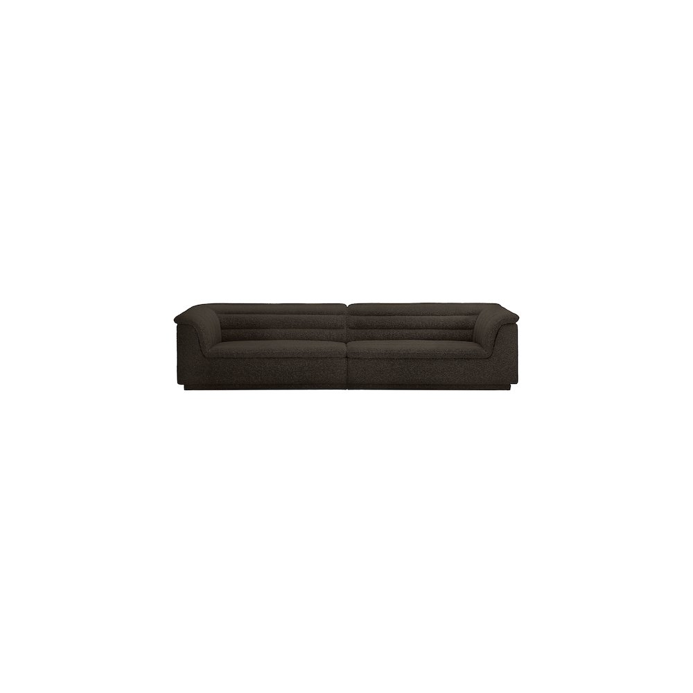 Cascade Brown Boucle Fabric Modular Sofa. Picture 5