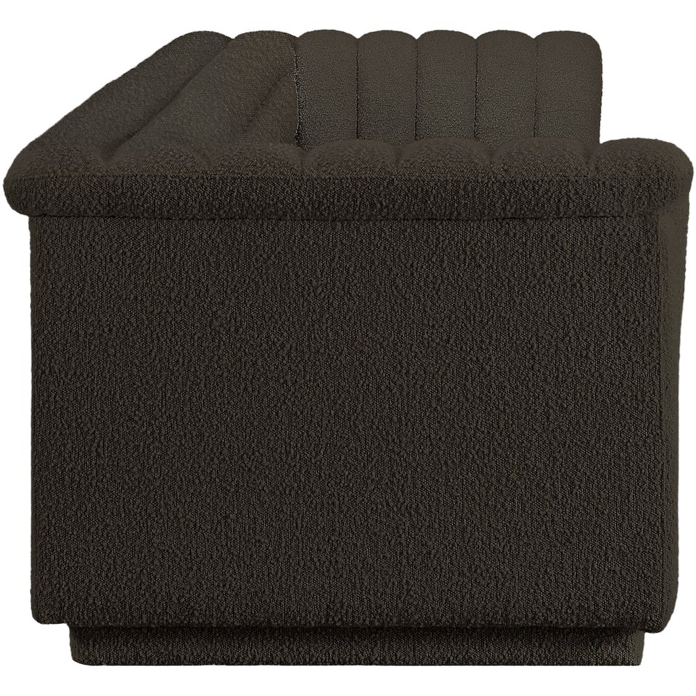 Cascade Brown Boucle Fabric Modular Sofa. Picture 6