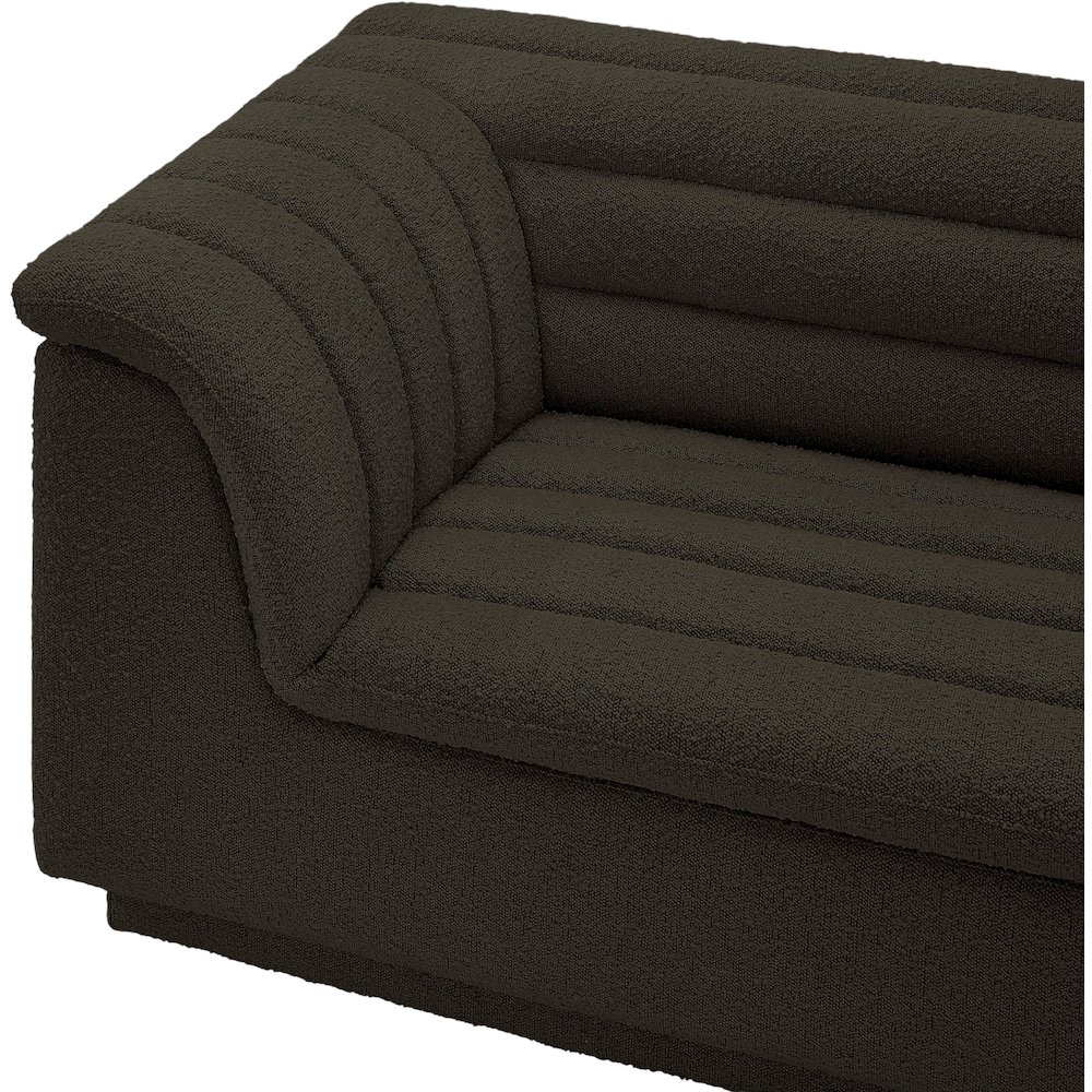 Cascade Brown Boucle Fabric Modular Sofa. Picture 7