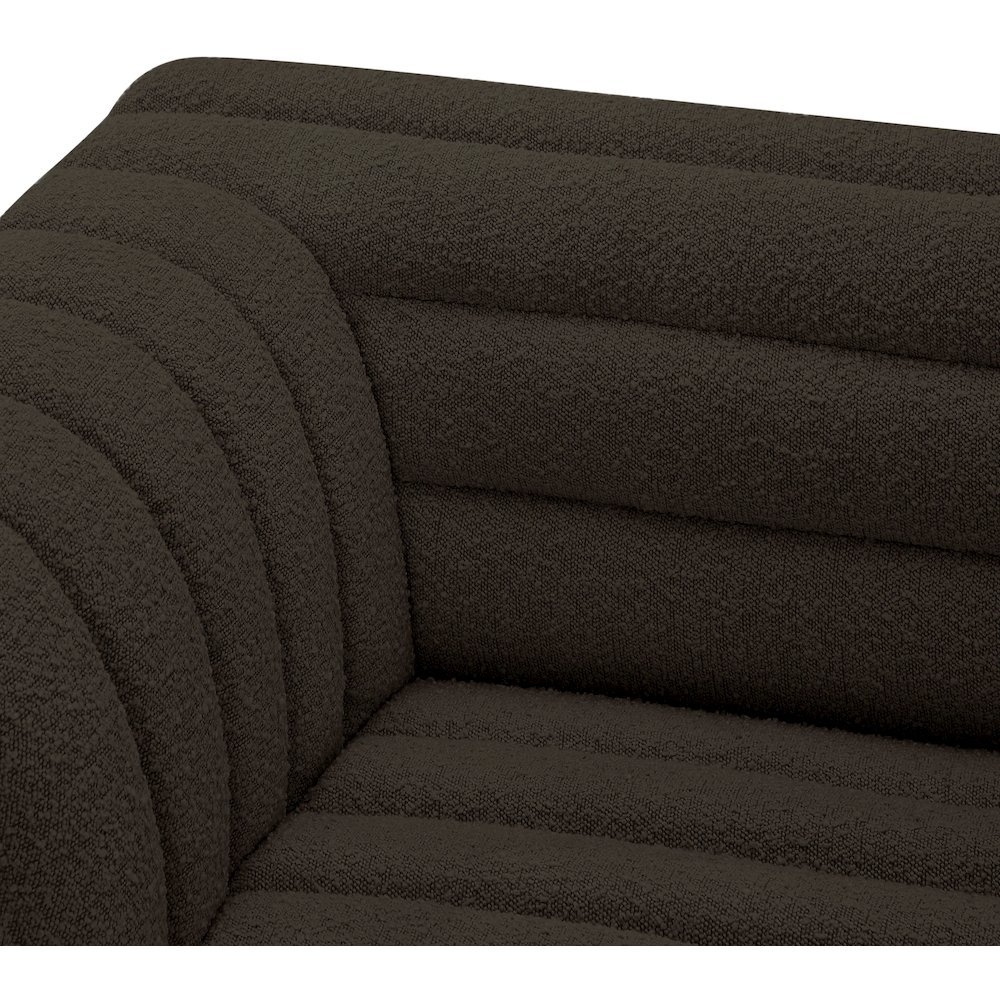 Cascade Brown Boucle Fabric Modular Sofa. Picture 8
