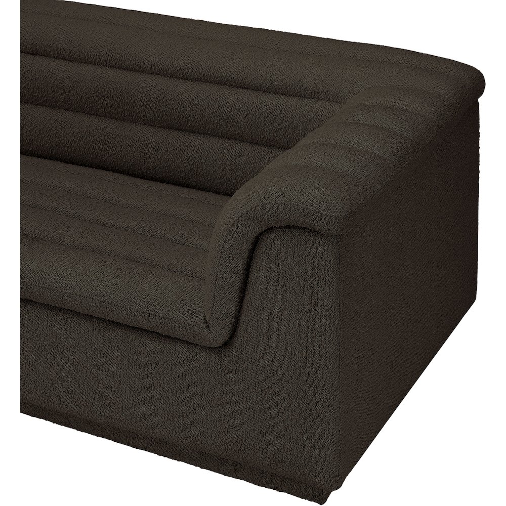 Cascade Brown Boucle Fabric Modular Sofa. Picture 9