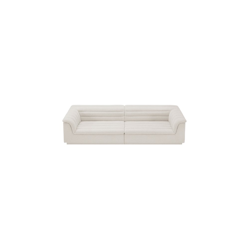 Cascade Cream Boucle Fabric Modular Sofa. Picture 4
