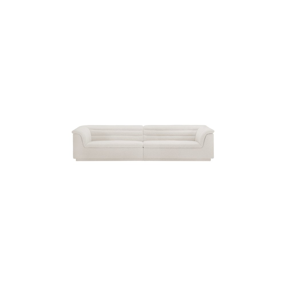 Cascade Cream Boucle Fabric Modular Sofa. Picture 5