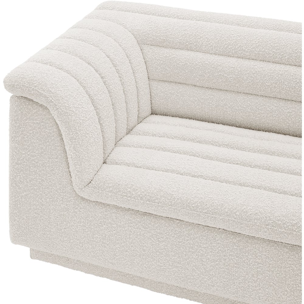 Cascade Cream Boucle Fabric Modular Sofa. Picture 7