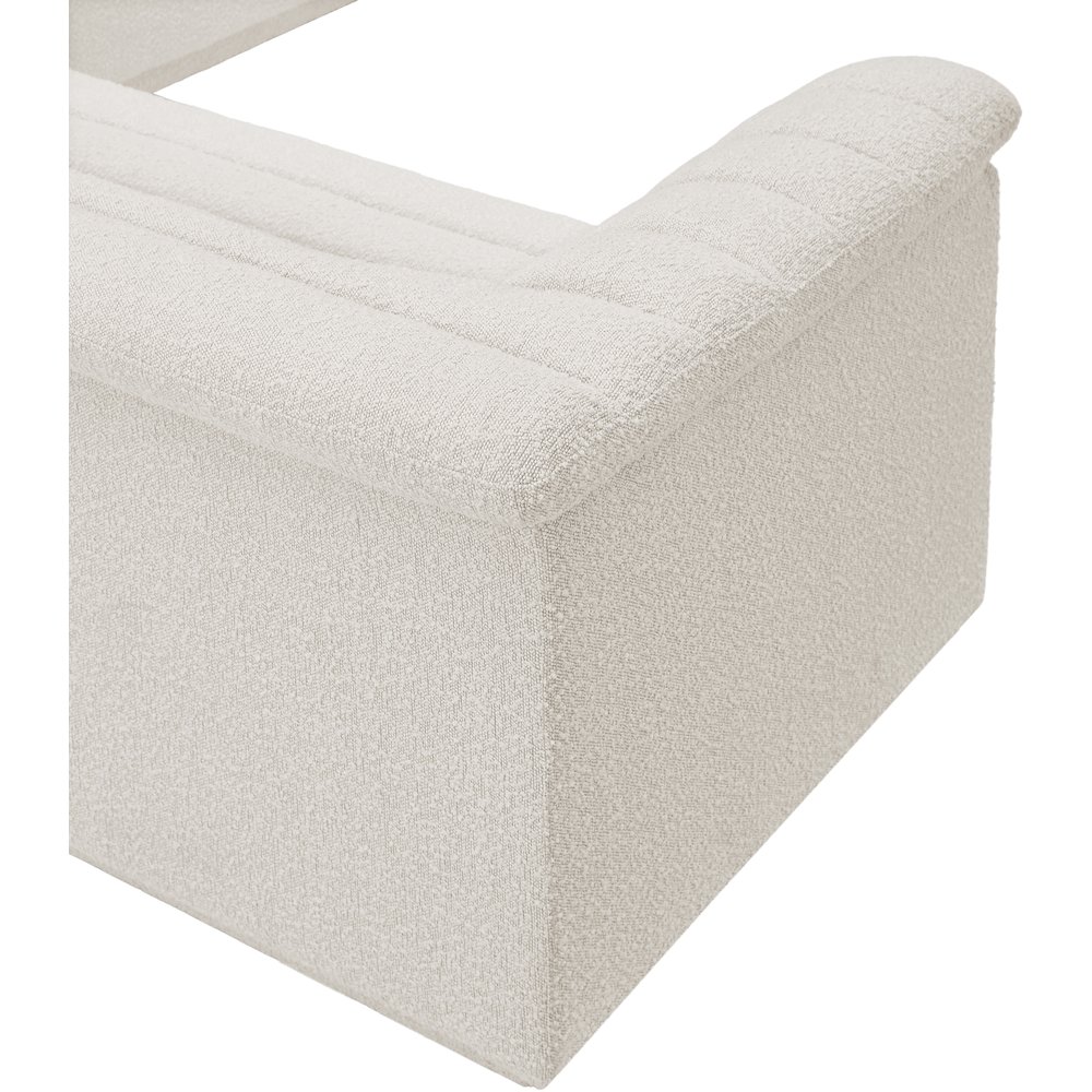 Cascade Cream Boucle Fabric Modular Sectional. Picture 12