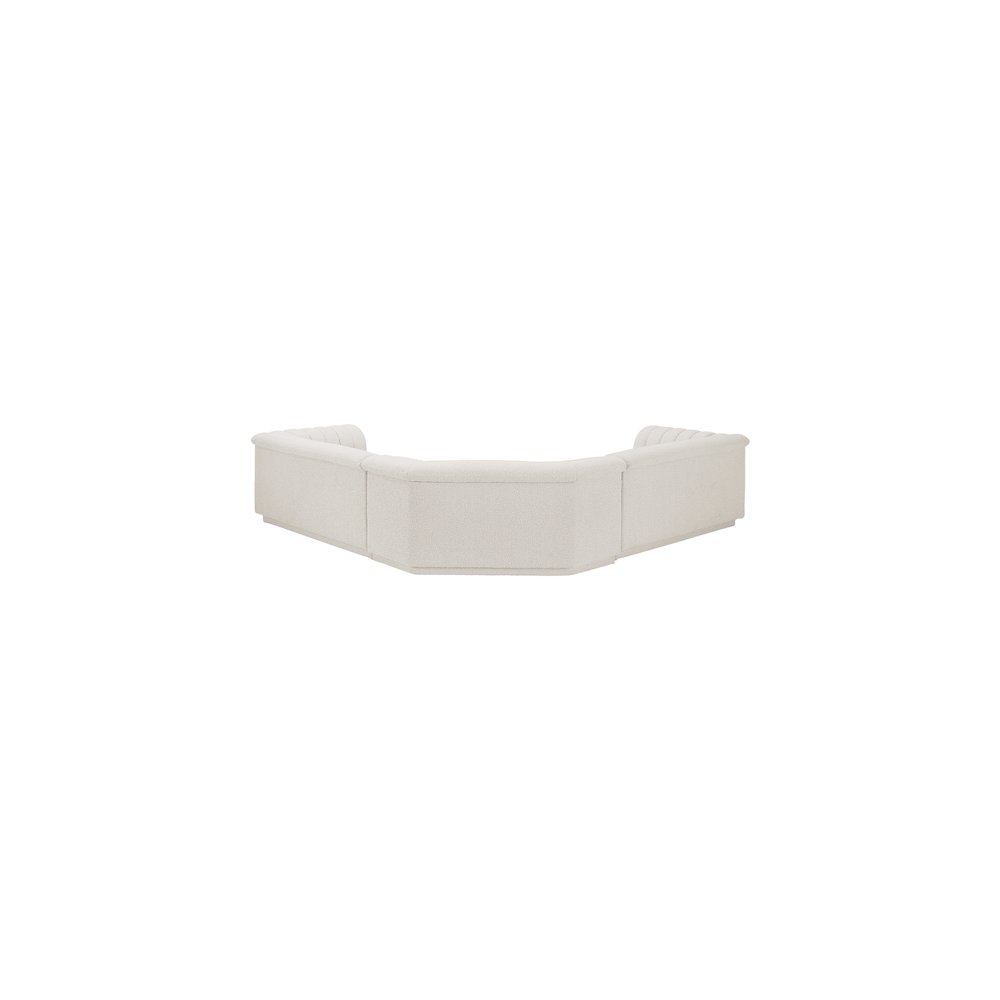 Cascade Cream Boucle Fabric Modular Sectional. Picture 3