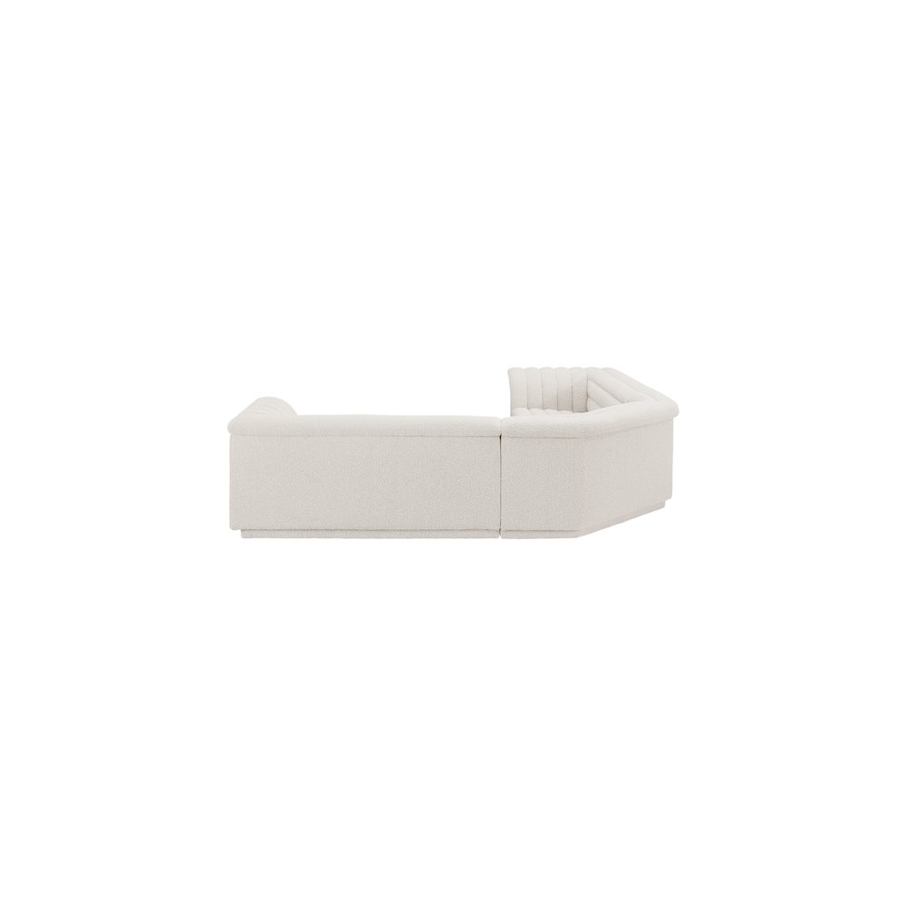 Cascade Cream Boucle Fabric Modular Sectional. Picture 7