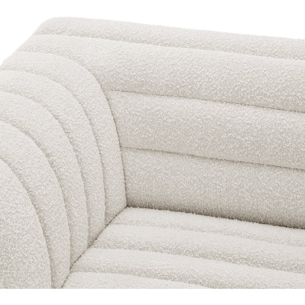 Cascade Cream Boucle Fabric Modular Sectional. Picture 9