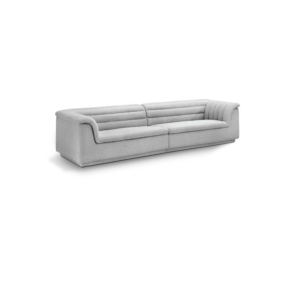 Cascade Grey Boucle Fabric Modular Sofa. Picture 1