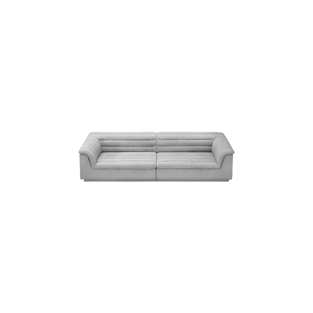 Cascade Grey Boucle Fabric Modular Sofa. Picture 4