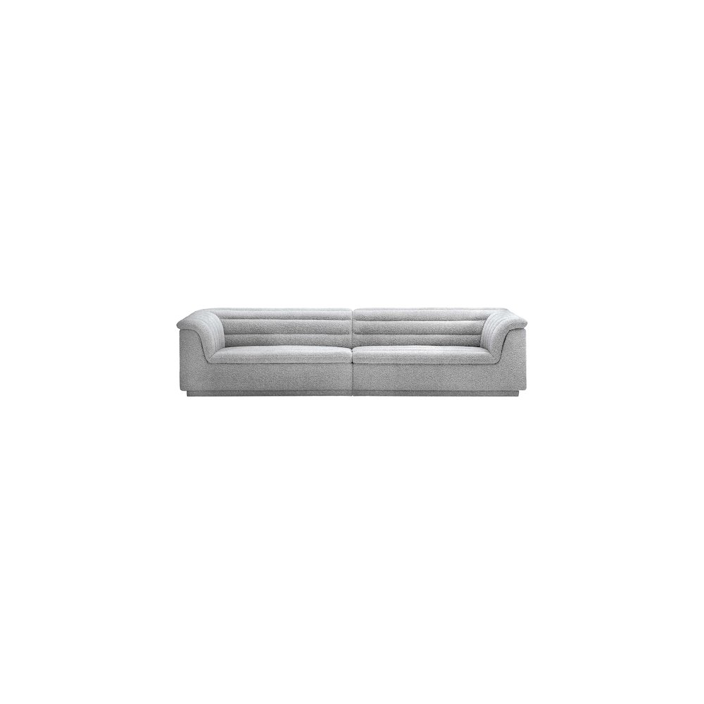 Cascade Grey Boucle Fabric Modular Sofa. Picture 5