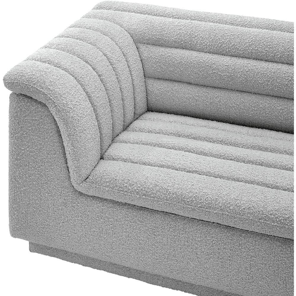 Cascade Grey Boucle Fabric Modular Sofa. Picture 7