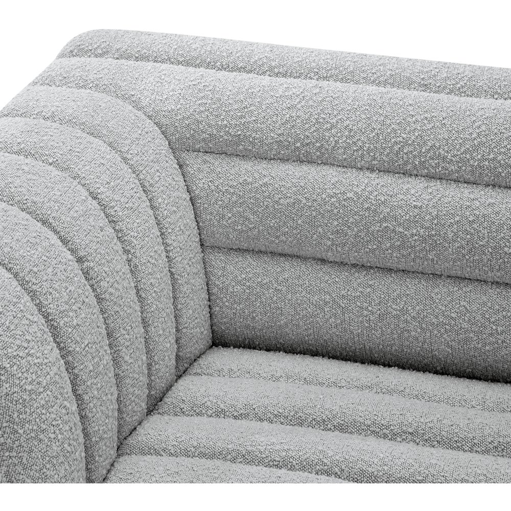 Cascade Grey Boucle Fabric Modular Sofa. Picture 8