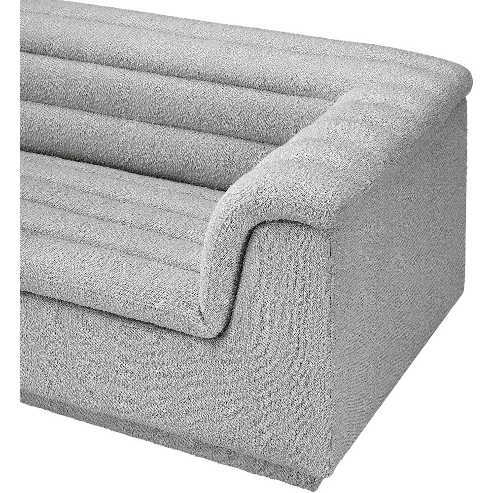 Cascade Grey Boucle Fabric Modular Sofa. Picture 9