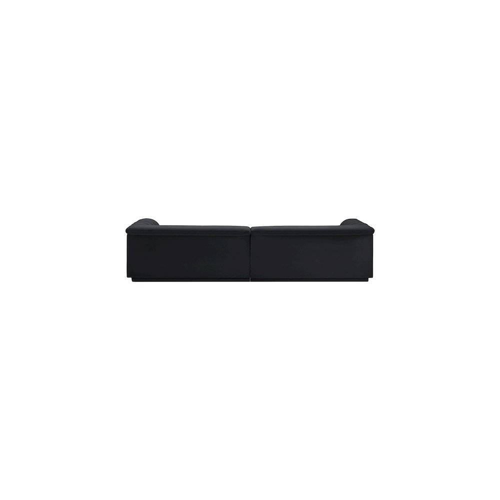 Cascade Black Velvet Fabric Modular Sofa. Picture 3