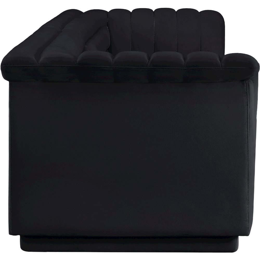Cascade Black Velvet Fabric Modular Sofa. Picture 6