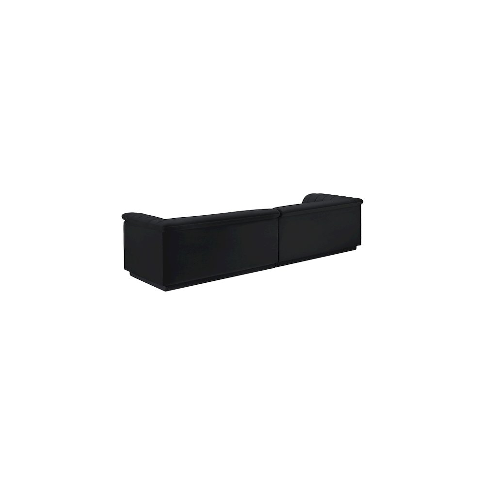 Cascade Black Velvet Fabric Modular Sofa. Picture 7
