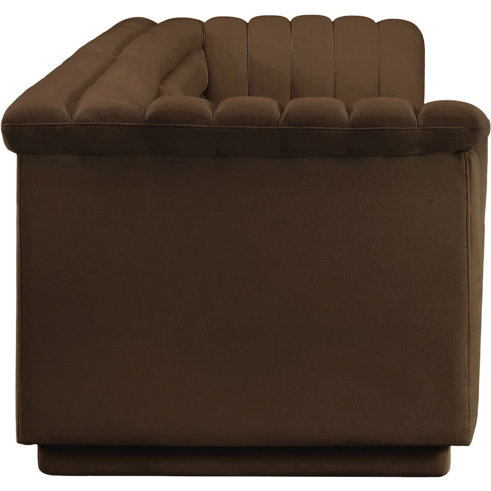 Cascade Brown Velvet Fabric Modular Sofa. Picture 6