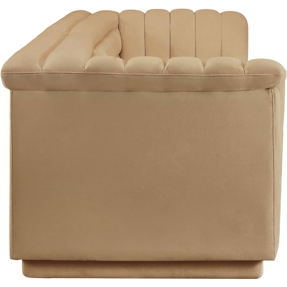 Cascade Camel Velvet Fabric Modular Sofa. Picture 6