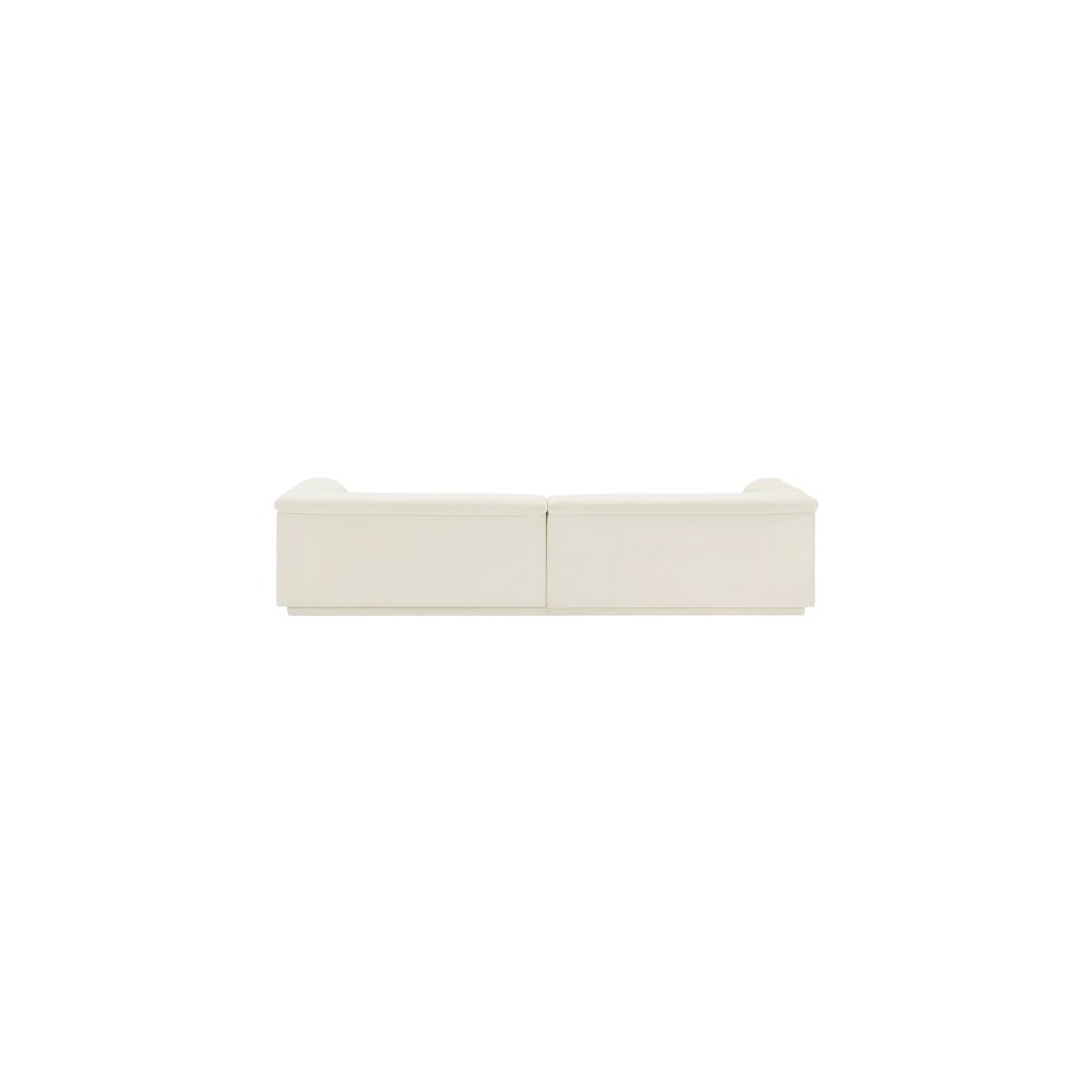 Cascade Cream Velvet Fabric Modular Sofa. Picture 3