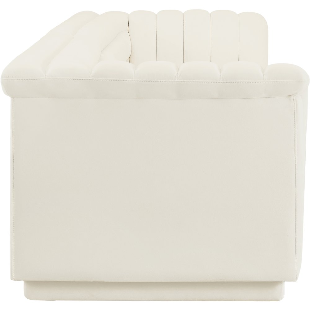 Cascade Cream Velvet Fabric Modular Sofa. Picture 6