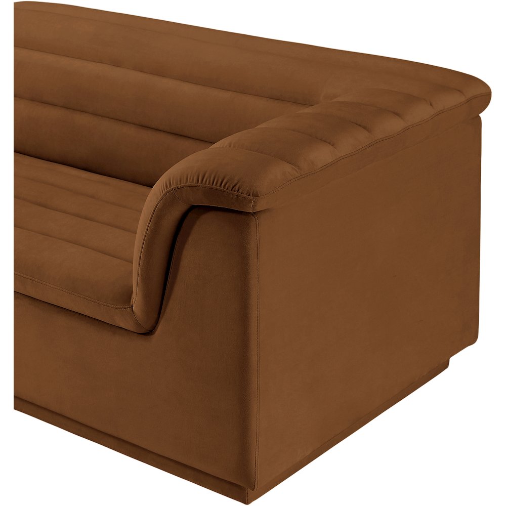 Cascade Saddle Velvet Fabric Modular Sectional. Picture 10