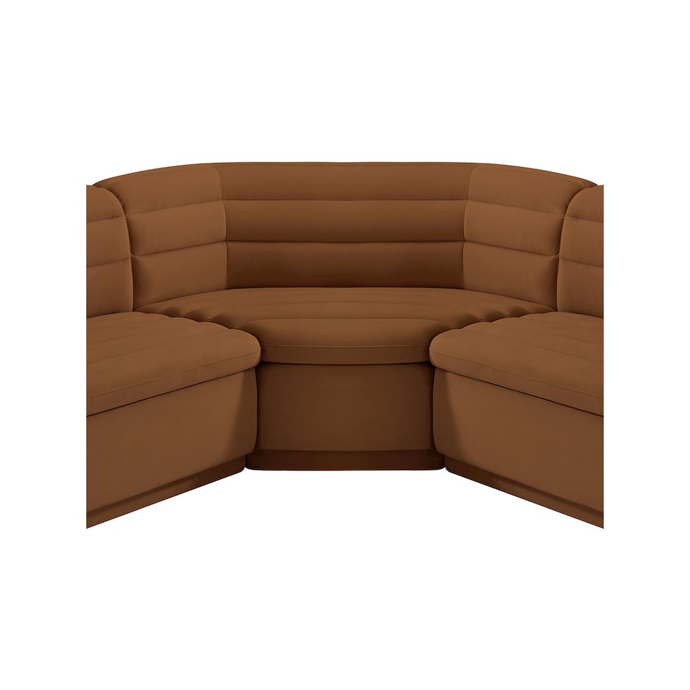Cascade Saddle Velvet Fabric Modular Sectional. Picture 11