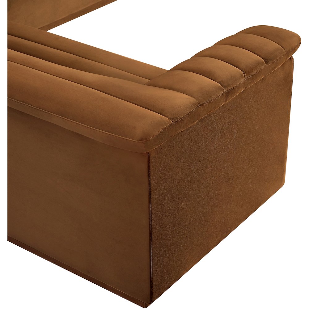 Cascade Saddle Velvet Fabric Modular Sectional. Picture 12