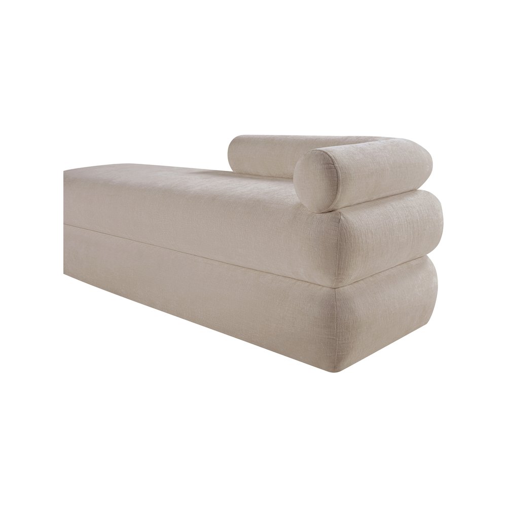 Kennedy Beige Chenille Fabric Bench. Picture 10