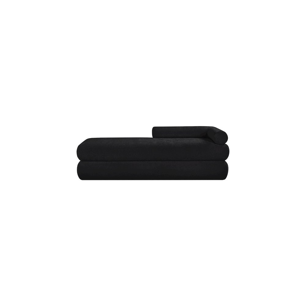 Kennedy Black Chenille Fabric Bench. Picture 3