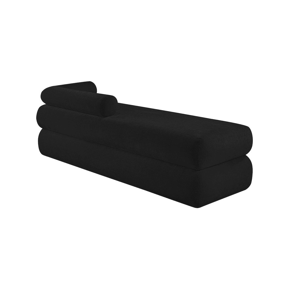 Kennedy Black Chenille Fabric Bench. Picture 7
