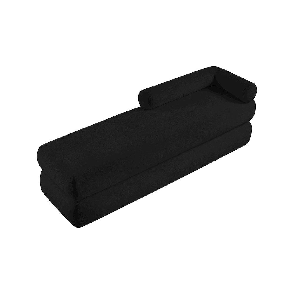 Kennedy Black Chenille Fabric Bench. Picture 8