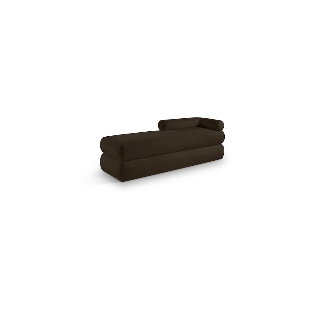 Kennedy Brown Chenille Fabric Bench. Picture 1