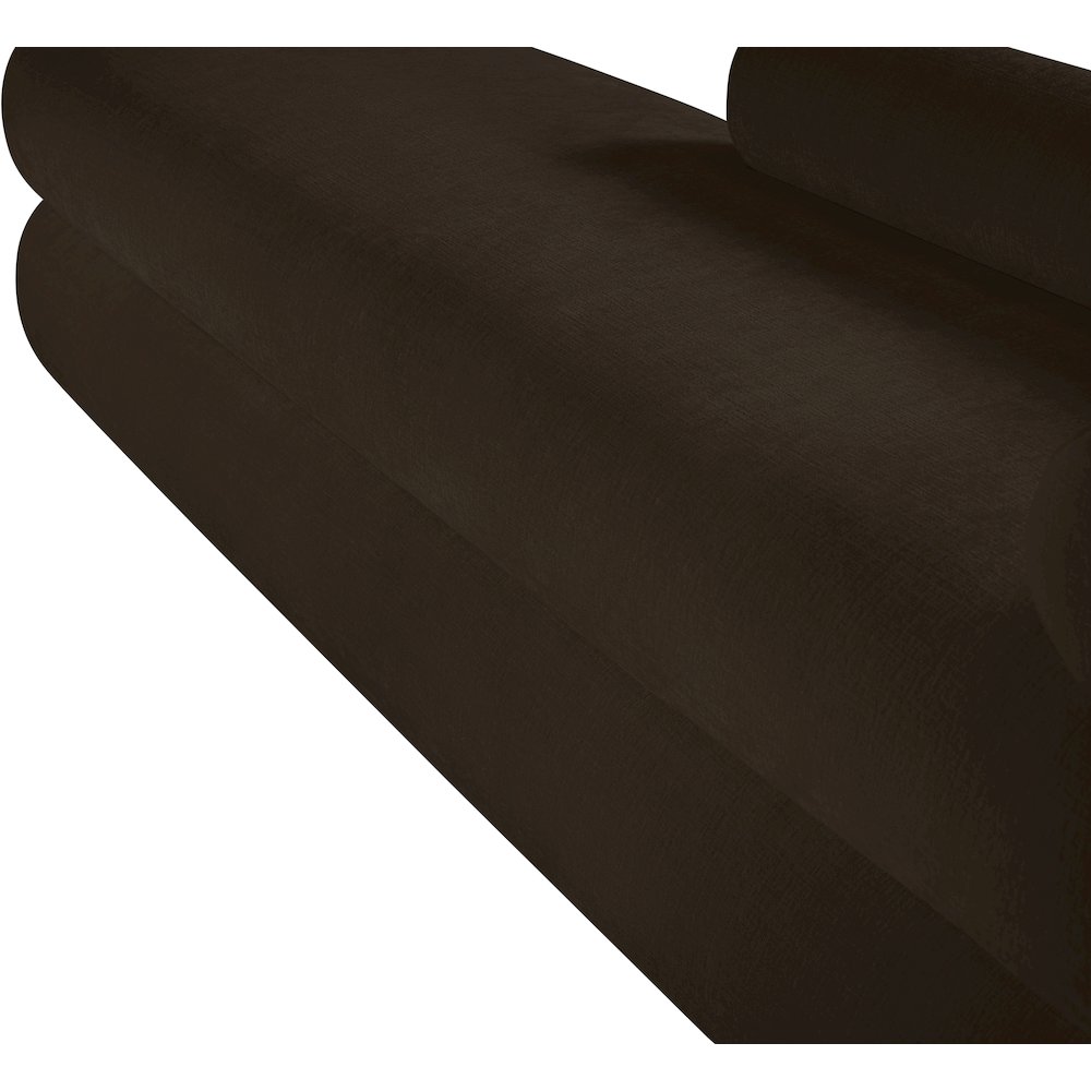 Kennedy Brown Chenille Fabric Bench. Picture 11