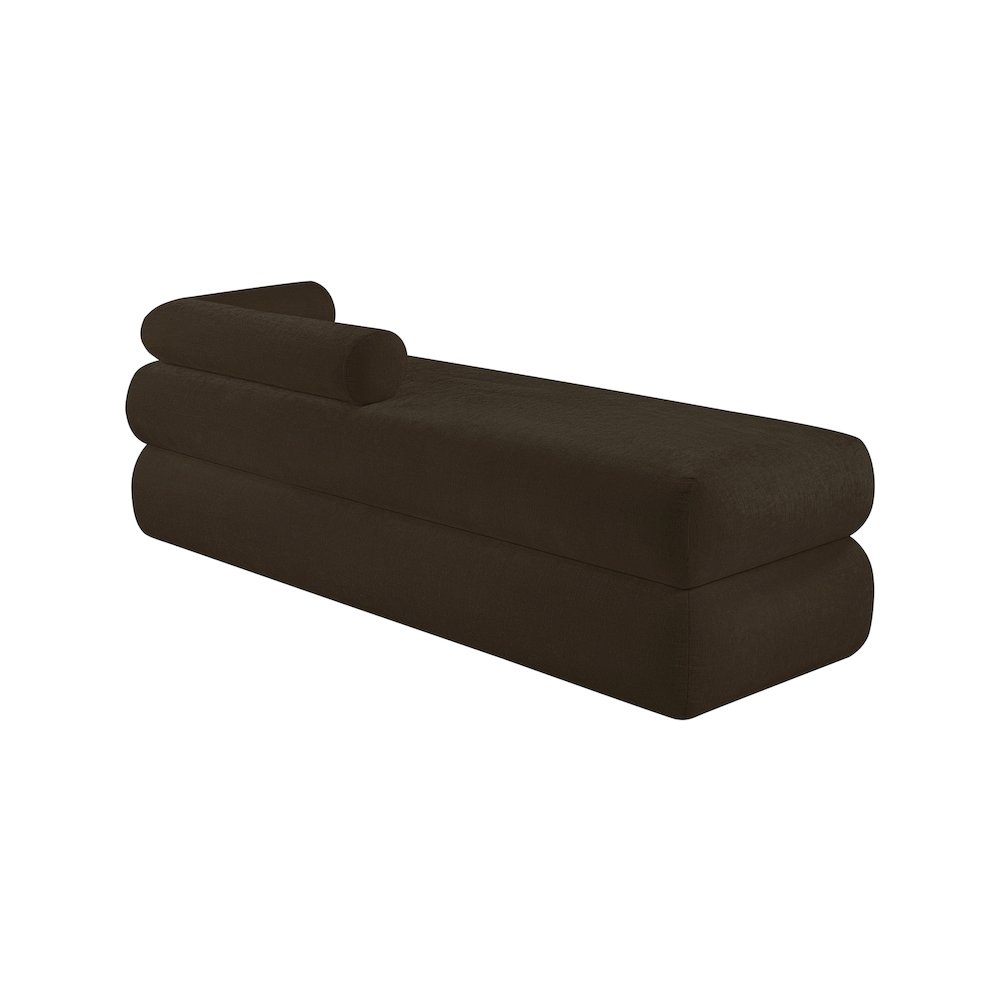 Kennedy Brown Chenille Fabric Bench. Picture 7